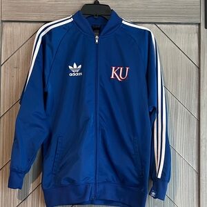 Adidas Royal Blue Track Jacket with KU Emblem
